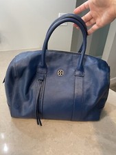 Blue Leather Tory Burch Handbag. Retail 495