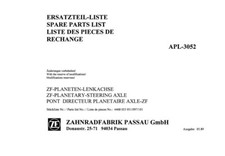 Ersatzteilliste Allradachse ZF APL 3052 für div. Traktoren 51 bis 101