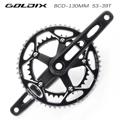 Folding Bike Hollow Integrated Crankset 130BCD 45/47/53/56/58T Round Chainring - Picture 19 of 38