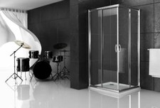 Box doccia ad angolo 70 x 90 cm cristallo 6 mm H 190 cm Ix Box Morini S158D1