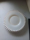 Vintage Fenton Milk Glass Silver Crest 8.5” Plate