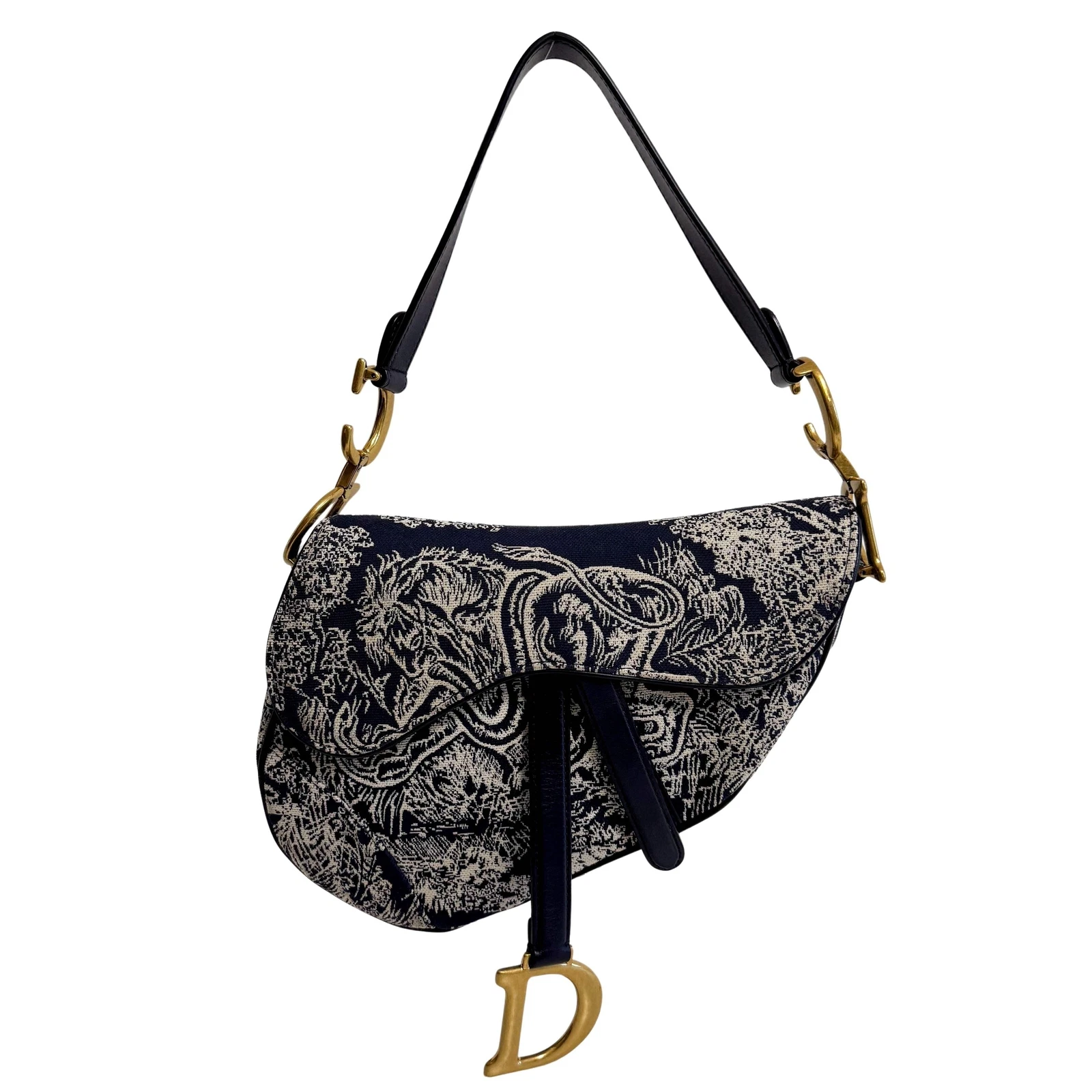 Sacoche de selle DIOR Toile DE Jouy Jacquard inversé