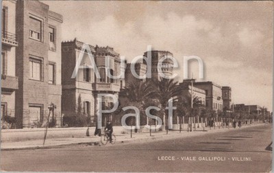 Lecce Viale Gallipoli Villini Straßenszene Postkarte Italien