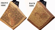 TRENDY ANTIQUE CASHMERE SILK PASHMINA REVERSIBLE SHAWL WRAP SCARF THROW KASHMIR