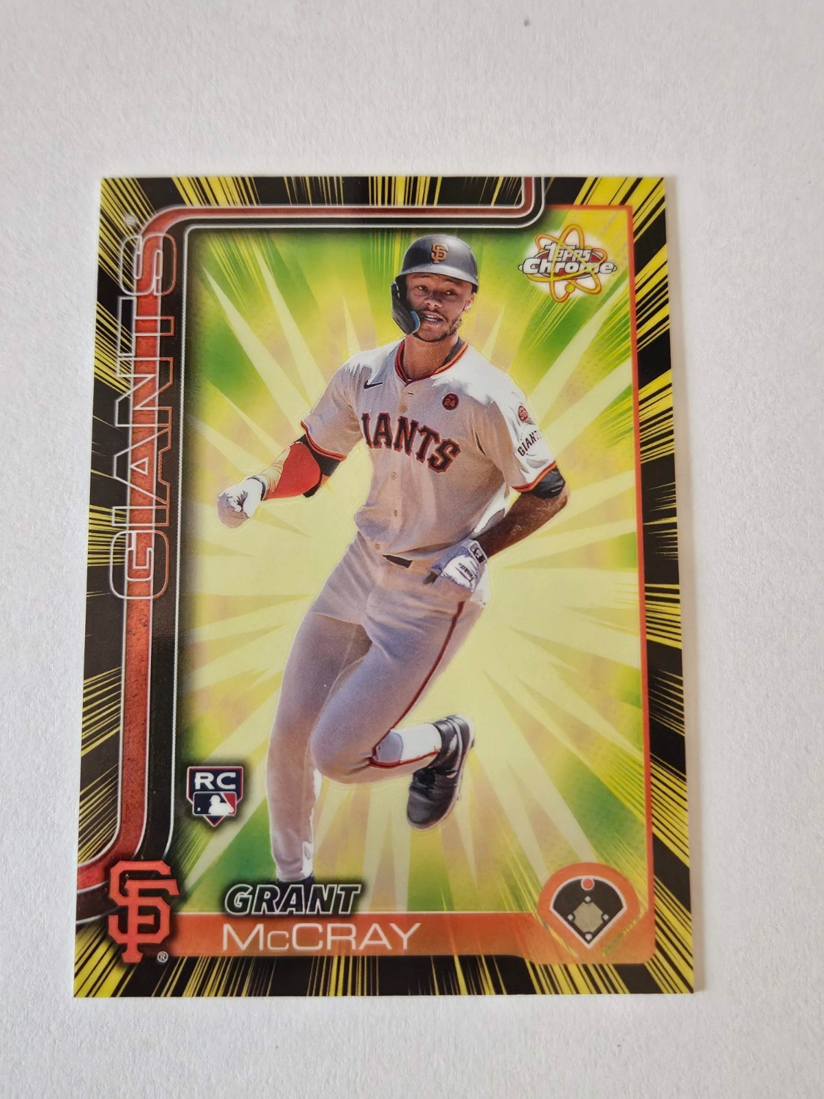 2025 Topps Chrome Grant McCray #RR-17 RC Radiating Rookie SP Giants