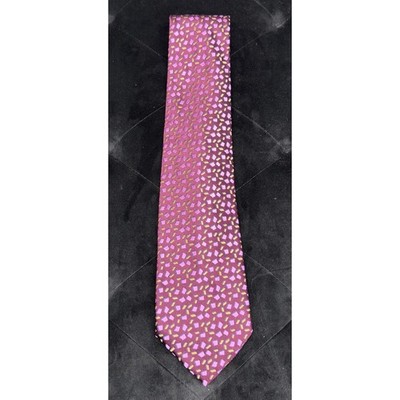 Charvet Place Vendome Silk Tie Purple Geometric Confetti Print Mens Necktie NWT