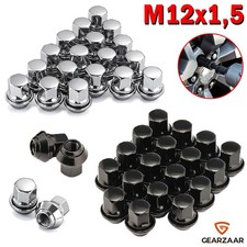20x Radmuttern Muttern Schrauben M12x1,5 Kegel für FORD Alufelgen Schwarz/Chrom