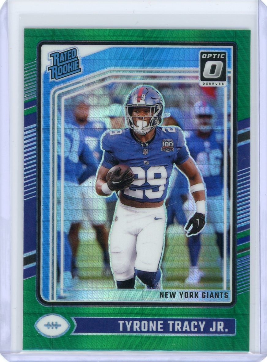 2024 Panini Donruss Optic Rated Rookie Tyrone Tracy Jr. #259 Green Hyper Prizm