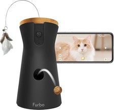 Furbo 360  Cat Camera: Pet Security Cam w/Meowing Alerts, Rotating View, Treat