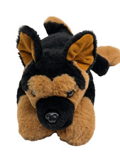 FAO Schwarz German Shepherd Dog Puppy Soft Lying Floppy Plush Stuffed Toy 14  