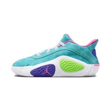 Jordan Tatum 2 Slip Resistant Low top Childrens Basketball Shoes Blue Green