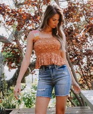 Vervet by Flying Monkey Luminous - Stretch High Rise Midi Denim Shorts - Plus Si