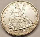 1853 Seated Liberty Half Dollar, Arrows & Rays, Choice XF++ Nice Type