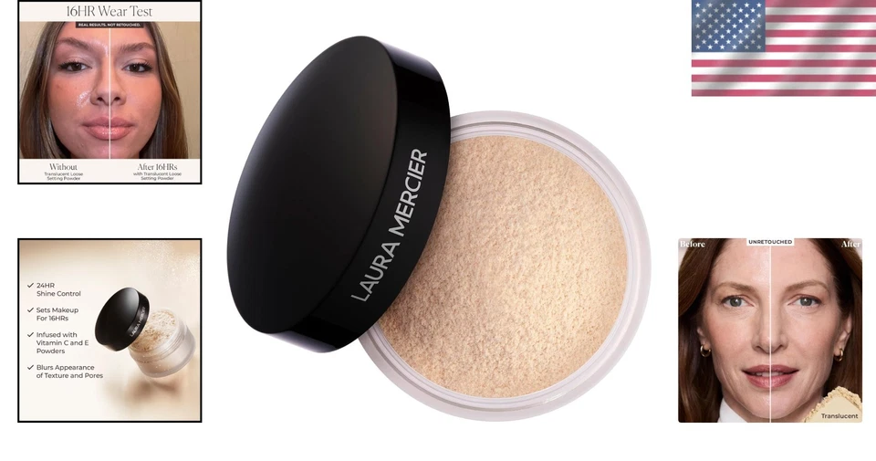 Soft Matte Loose Setting Powder - 4 Shades for All Skin Tones, Long Lasting - Image 2 of 4