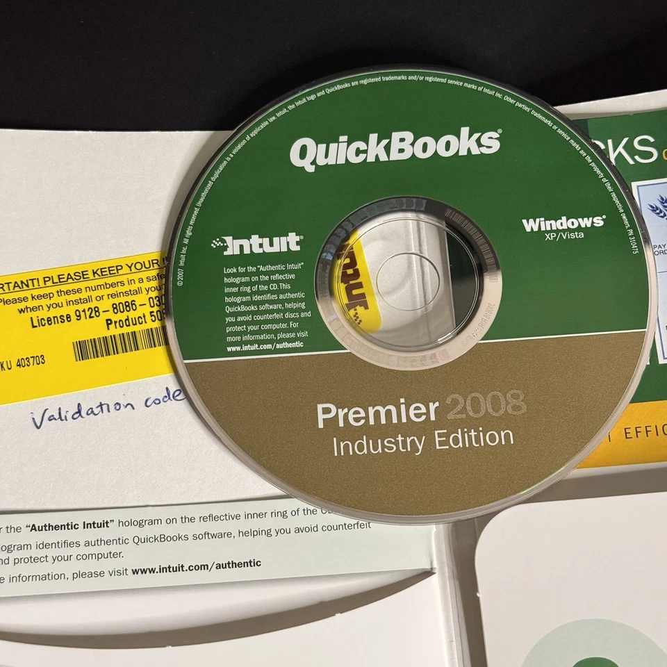 Quickbooks Premier Industry 2008 Contractor US Version Full Retail - TESTED - Image 3 of 4