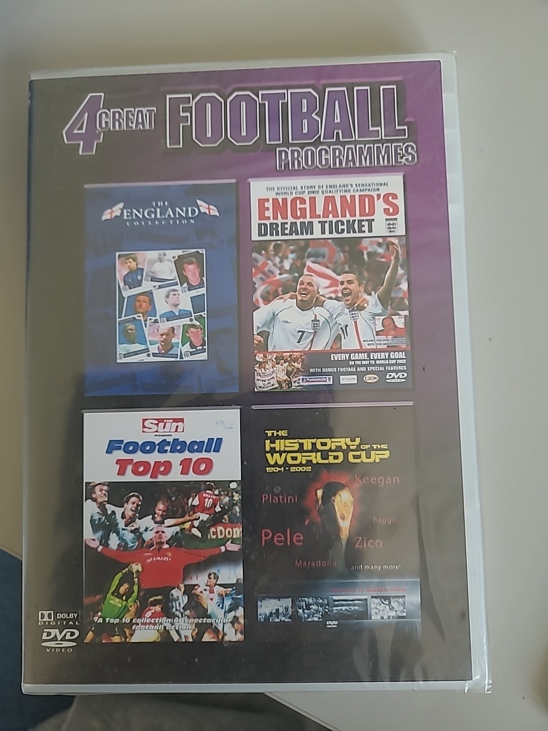 4 Great Football Programmes (2-Disc DVD, 2003) England World Cup All Regions