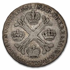 1765 Austrian Netherlands Silver 1/2 Kronenthaler VF