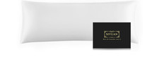 Mulberry Cooling Silk Pillowcase for Hair  Skin Hidden Zipper King 20x36 White