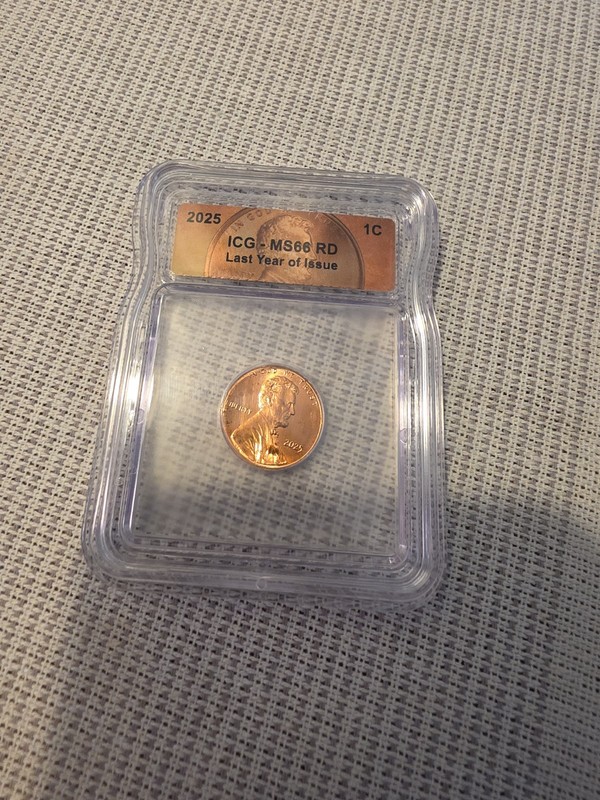 2025-D Lincoln Shield Small Cent Copper MS66 RD ICG Certified Uncirculated Coin