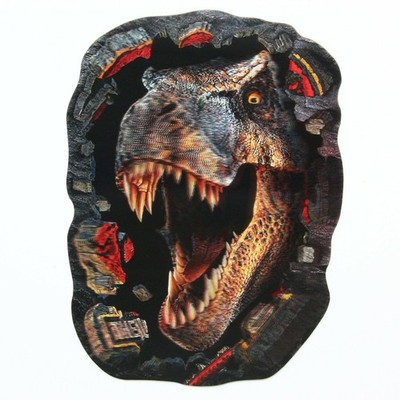echter premium 3D Hologramm Aufkleber Raptor Dinosaurier T-Rex 190 x 140 mm