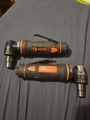 2x Dynabrade Nitro Series DGR31 Right Angle Die Grinder, 1/4'' Collet, 18000 RPM