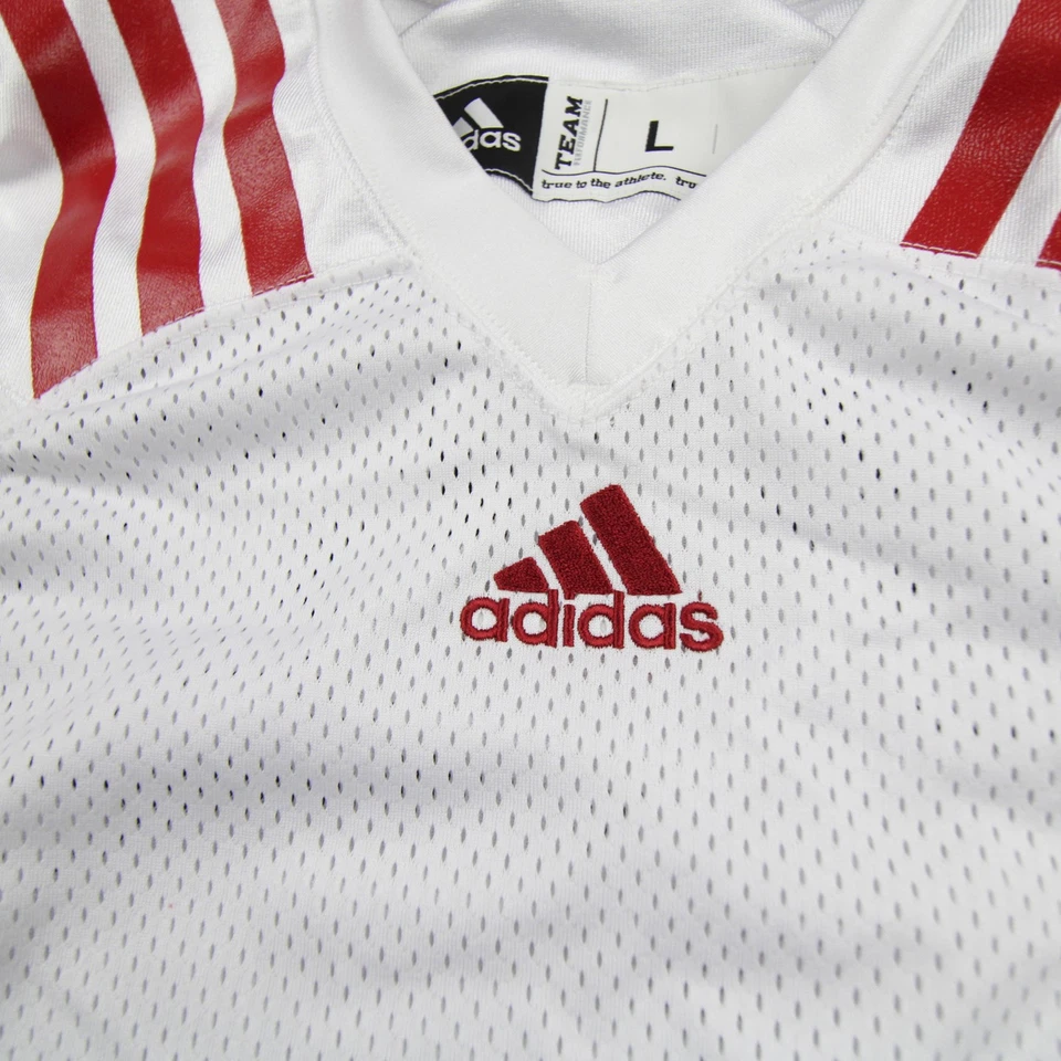 Wisconsin Badgers adidas Practice Jersey - Football Men's White/Red Used - Image 4 of 4