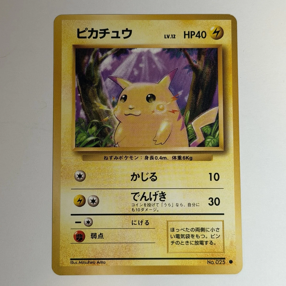 【旧裏】美品＊ ピカチュウ \"Old Back\" Pikachu 1996 🇯🇵 1996 - Pikachu - Corocoro Promo - Ken Sugimori Error - PSA 7
