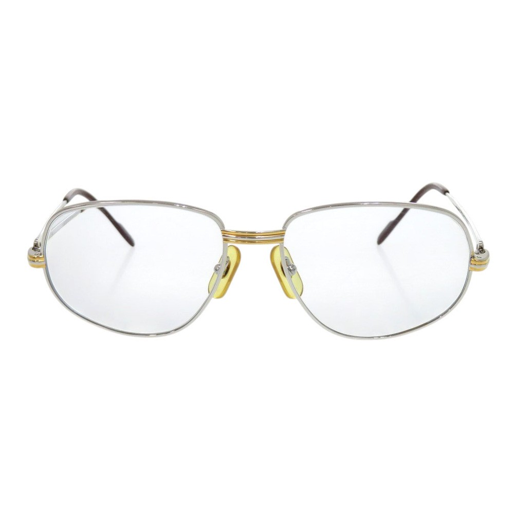 AUTHENTIC CARTIER glasses Trinity Silver Brown SS - image 1