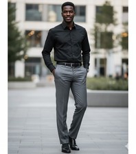 Michael Kors Men's Classic Fit Stretch Solid Suit Separates Pants Gray 38W32L