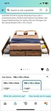 Double metal bed frame with 4 spacious under-bed drawers for extra storage. Stro