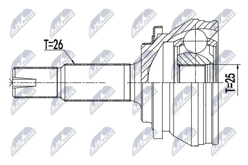 JOINT KIT DRIVE SHAFT NPZ-TY-013 FOR LEXUS TOYOTA 5ZR/2ZR-FXE 1.8L 4cyl CT 1.8L - Image 12
