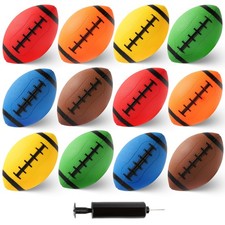 12 Pcs Mini Footballs, 7" Small Footballs Toys with Pump for Kids