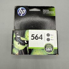 HP 564 Black Twin Pack Ink Cartridges Exp. 1/2017 New