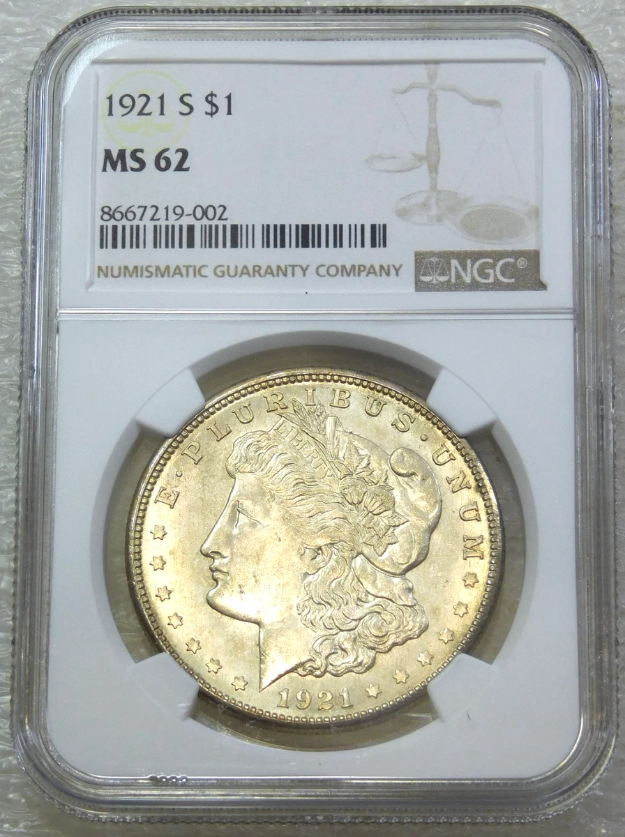 1921年モルガンダラーMorgan Dollar銀貨 MS62 CAG認定 NGC MS62 モルガンダラー モルガン1ドル銀貨 1921年 アメリカ
