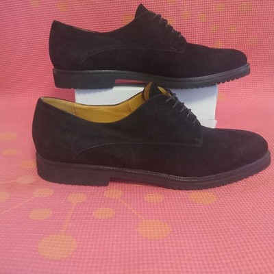 Paolo de Marco Men's Size 12 Black  Suede Oxford Lace Up  Shoes