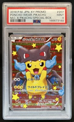 2016 Pokemon XY Promos JP - XY-P Poncho-wearing Pikachu #207/XY-P PSA 9
