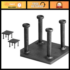 2 Pack 6"x6" Steel Concrete Anchor Plates, Weld-On Square Base for Stability
