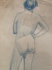 Disegno Atelier Alfred Leymarie Donna Matita Carta Studio Classico 1910 Art Deco