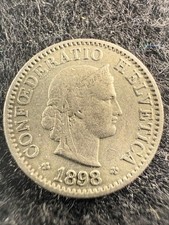 1898B SWITZERLAND 5 RAPPEN HELVETIA KM# 26 NICE COIN! NICE DETAILS! SHIPS FREE!