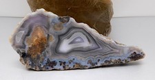 SWEET OLD STOCK PARCELAS PURPLE BANDED AGATE SLAB! MUST SEE!