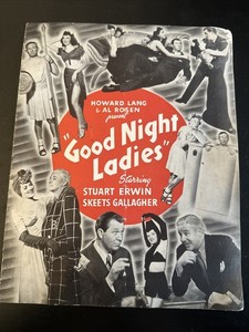 1942 Good Night Ladies Theatre Program Pinup John Hubbard Wayne Gibson 