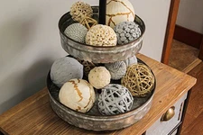 Bag of Natural Dried Grey Floral Balls Home Decor Decorative Orbs Vase Filler