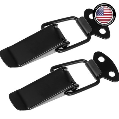 Universal Car Bumper Hook Lock Clips - 2 Pack, Easy Install with Black Finish