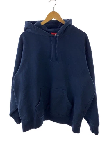 Supreme Felpa con Cappuccio 22AW Raso Applique Felpa con Cappuccio L Cotone Navy Usata