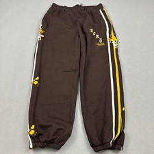 Vintage Ecko Unltd Sweatpants Men Large Brown Y2K Paint Splash Zip Hem Joggers L