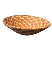 Antique Vintage LARGE 15&rdquo; Native American Swirl Pima Tray Bowl Basket Yokut