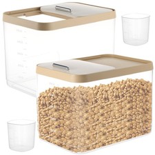 2 Pack Airtight Dog Food Storage Container, 10Lbs Clear Pet Dog Food Storage ...