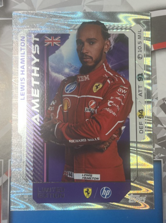 Topps Turbo Attax 2025 Lewis Hamilton Limited Edition Amethyst | eBay