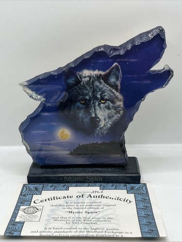 Bradford Exchange Mystic Spirit 1st Issue Mysteries Of The Wild With COA Wolves