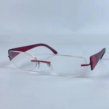 Silhouette 6650 40 6054 Women Eyeglasses Red & Pink Plastic Rimless 53-17-135 mm
